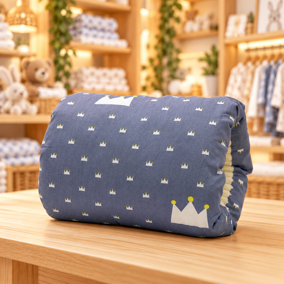 Dark Blue Small Crown nursing arm pillow in Charlie's shop