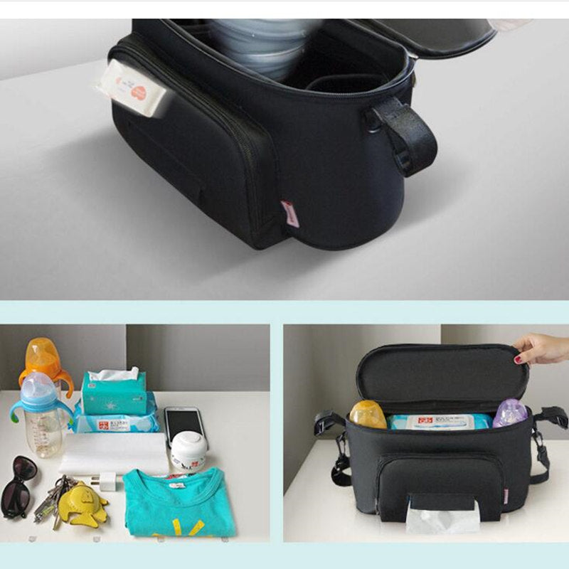 Organizer compartments and storage example. Pictured contents not included.